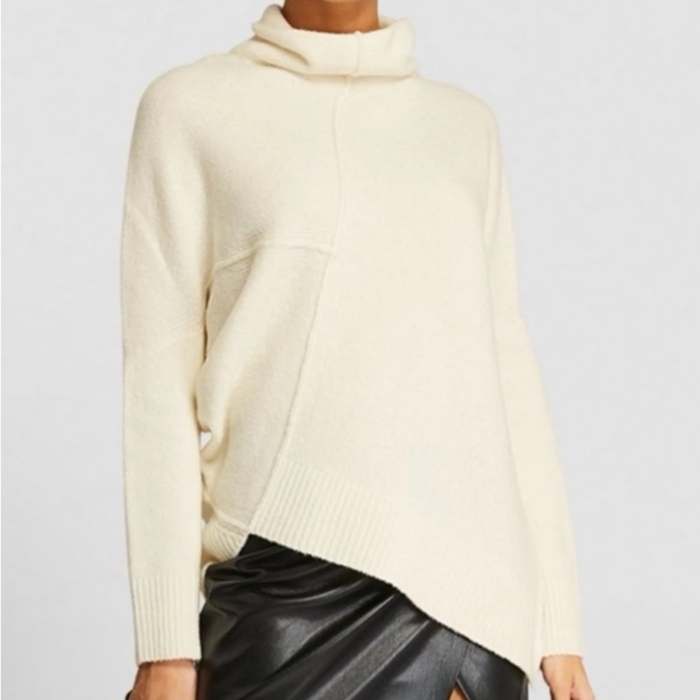Allsaints Lock Roll Neck Asymmetric Sweater